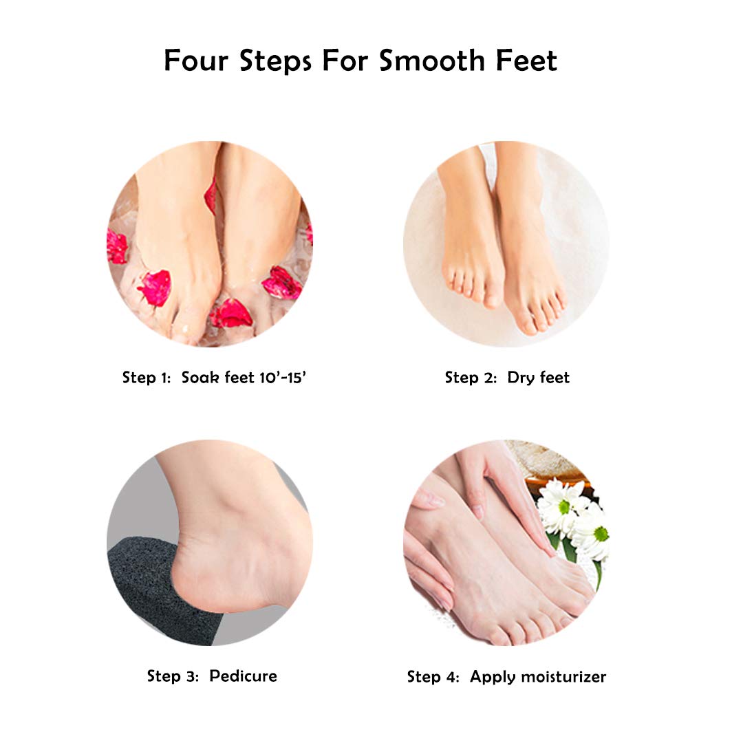 Bicrops Natural Lava Pumice Stone, Pedicure Tool, Hard Callus Dead Skin Remover, Foot File For Exfoliation & Fine Foot Scrubber for Smoothing & Softening Skin: Beauty