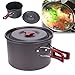 ezyoutdoor Stainless Steel 3L Pot Cooker Outdoor Tableware Portable Outdoor Cooking Camping Pot Anodised Aluminum Foldable Handles Cookware Utensil Picnic Hikingthumb 4
