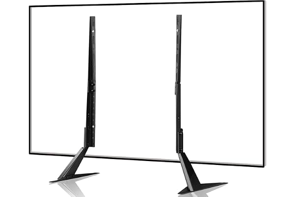 Suptek Universal TV Stand, Metal TV Legs for 22-65 inch LCD/LED/OLED/Plasma Flat&Curved Screen TV Height Adjustment with VESA