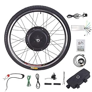 Viribus 48V 1000W 26” Electronic Bike Conversion Kit Brushless Motor Hub Control E-Bike Wheels Speed Controller (1000W…