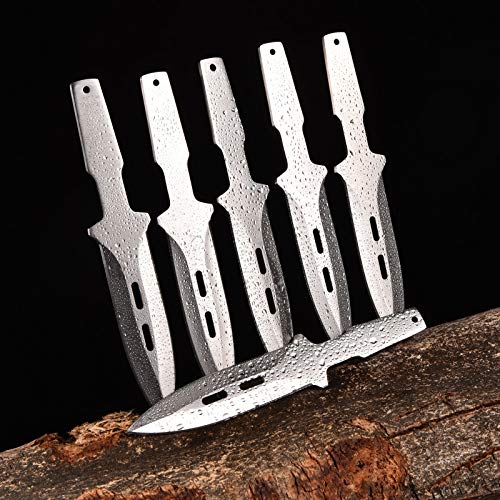 Throwing Knives Set with 6 Knives 7.5 Inches Hunting Knives Silver