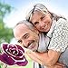 AWEHIRU cavebear Real Rose 24K Gold Rose Dipped Romantic Gifts for Women Wife Girls for Her Valentine's Day, Thanksgiving Day,Mother's Day,Anniversary and Any Love Moments of Life. (purle)
