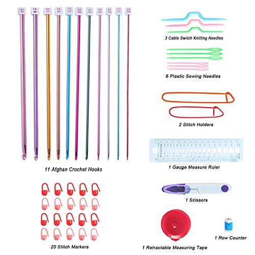 3 Teamoy+Aluminum+Tunisian+Crochet+Accessories