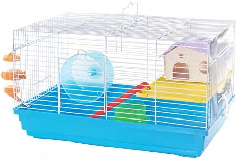 Cagemart Hamster Gerbil Mice Rat 2 Level Play House Cage (Blue)