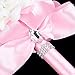 Febou Wedding Bouquet, Bigger Size Pink Bridesmaid Bouquet Bridal Bouquet with Crystals Soft Ribbons, Artificial Rose Flowers for Wedding, Party and Church (Pink Bigger Size)