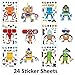 Make A Sticker Sheets (4.5 x 6.5 inches) - Great for Kid's Stocking Stuffers, Easter Basket Stuffers, Party Favors, Kid's Travel Activities (24 Sticker Sheets, Make-A-Robot)