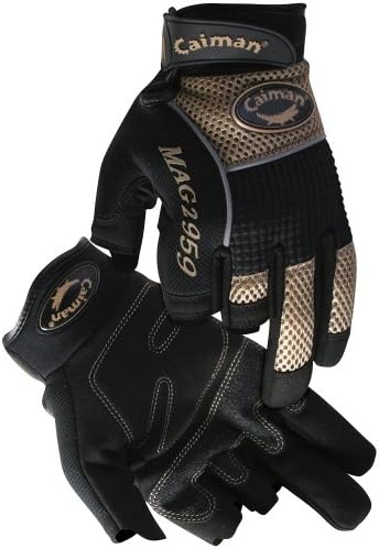 Caiman Rhino-Tex 3-Finger Open, Air-Mesh, Multi-Activity/Mechanic 2X-Large