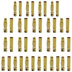 Yiqigou 20 Pairs Gold Plated 3mm 3.0mm Banana Plug