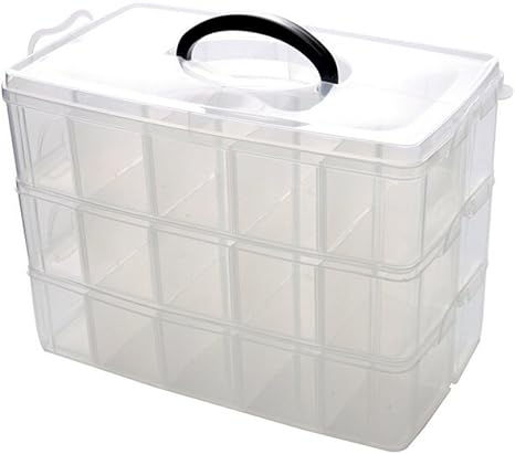 Amazon Com Minghu 3 Tier Transparent Stackable Adjustable