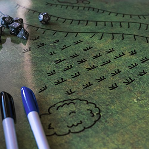 image for Fat Zebra Designs RPG Battle Game Mat - 2 Pack Dry Erase Double sided 