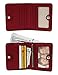 AINIMOER Small Leather Wallet for Women, Ladies Credit Card Holder RFID Blocking Women's Mini Bifold Pocket Purse, Wine