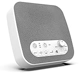 White Noise Sound Machine, Sleep Therapy for Sleeping & Relaxation, 7 Natural Soothing Sounds, USB Charger, Adjustable Volume Headphone Jack Auto-Off Timer, Portable for Home Office Travel