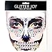 Leoars Full Face Gems Jewels, Halloween Temporary Face Tattoos, Rhinestone Face Jewels Tattoo Stickers, Crystals Body Gems Stick on Face for Festival Rave Party Outfit