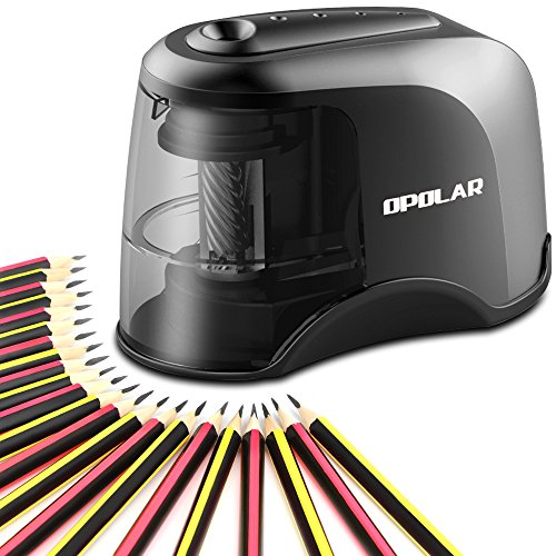 OPOLAR Battery Operated Electric Pencil Sharpener, Heavyduty Helical