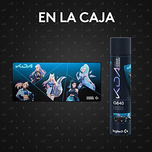 Logitech-G840-KDA-XL-Alfombrilla-de-raton-para-Gaming-3-mm-de-Grosor-Base-de-Goma-Estable-Equipo-de-Juego-Oficial-de-League-of-Legends-Multicolor