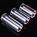 Aneco 3 Size Glass Guitar Slides Set Guitar Bass Slide with Metal Box