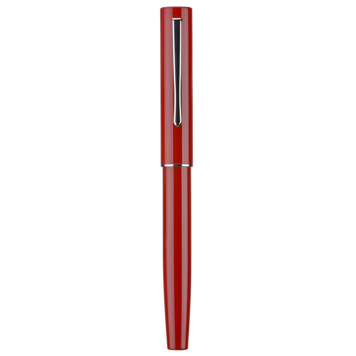 Hongdian C2 Fountain Pen Extra Fine Soft Nib, Modern Red & Classic Retro Design Metal Pen with Ink Converter