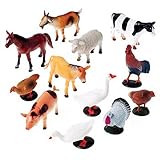 US Toy Company 2386 Farm Animals, 12 piece