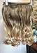 17 Inches One Piece Half Head Wavy Curly Ombre Clip in Hair Extensions 120grams (Medium ash brown to blonde)