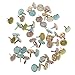 Jili Online 50 Pieces Metallic Mini Metal Brads Fastener for Scrapbooking Embellishment