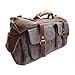 Leather Weekend Duffel Bag Canvas Travel Luggage Weekender Overnight Satchel Bag