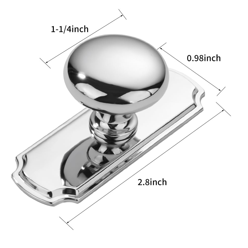 Condition photo showing New/Like New for khtumeware 10 pack 1-1/4 inch backplate for cabinet knobs polished chrome drawer knobs cabinet hardw