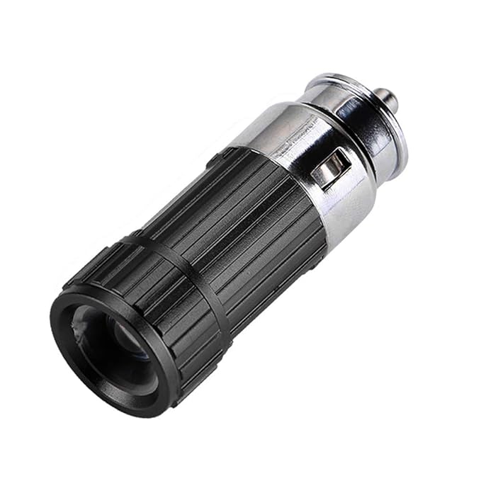 Rechargeable led car cigarette lighter torch flashlight