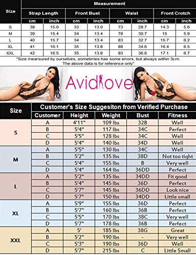 6 Avidlove+Lingerie+Bodysuit+Babydoll+Sleepwear
