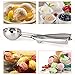 BASEIN Ice Cream Scoop 18/8 Stainless Steel Ice Cream Scooper Cookie/Cupcake Scoop with Trigger Release Meat/Melon Baller -3 Pack with Large-Medium-Small Size