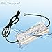 Premium 12 Volt Power Supply - JIANYI Waterproof IP67 LED Power Supply Driver Transformer 200W - AC 100-277V to 12V DC Output with 3-Prong Plug 3.9 Feet Cable