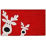 Calloway Mills 101801729 Peeking Reindeer Doormat, 17