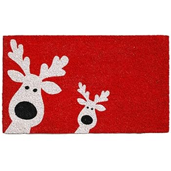 Calloway Mills 101801729 Peeking Reindeer Doormat, 17
