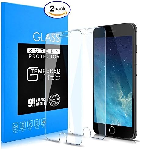 [2 Pack] iPhone 7/8 Plus Screen Protector, 9 HD Hard 99% Clear Tempered Glass Ultra Clear Shatter Proof Screen Protector Support iPhone 7 Plus， iPhone 8 Plus