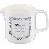 MELONY Soy Massage Oil Candle | Coffee & Whiskey | Low Temp | 2.82 OZ / 80G | Perfect Intensive Skin Treatment Candle | Nourishing with Almond Oil, Shea Butter & Cocoa Butter | Massage & Moisturise
