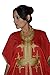 Moroccan Caftan Hand Made Breathable Cotton with Gold Hand Embroidery Long Red