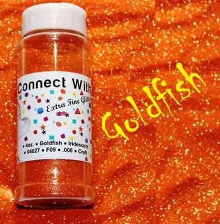 Goldfish, Extra Fine Poly Glitter 1/128, 4oz Shaker Bottle