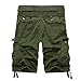 SHDIBA Men's Cotton Cargo Shorts with Multi Pockets Casual Loose Fit Pants Wear