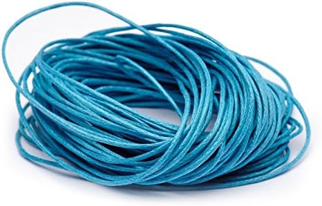Beads Unlimited 1 mm Cotton Waxed, Pack of 10m Turquoise