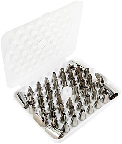 Cworlds 52-Piece Stainless Steel Cake Master Decorating Tip Set / Pastry Tubes with Storage Box birthday cake decorations