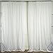 Efavormart Set of 2 2FTx10FT Fire Retardant White Sheer Voil Curtain Panel Backdrop for Window Wall Decoration - Premium Collection