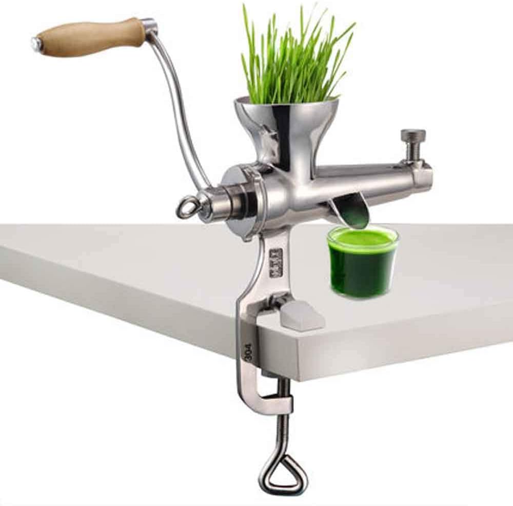 CGOLDENWALL Stainless Steel Manual Juicer Juicer Extractor Fruit Juicer Fruit Juicing Machine Press Citrus Juicer Oranges Lemons Limes Manual Wheatgrass Juicer Juice Kale Spinach Parsley