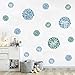 IARTTOP Watercolor Blooming Flower Wall Decal, Attractive Fireworks Pattern Sticker for Holiday Decoration, Great Circle Window Cling Decor and Girls Bedroom Decor