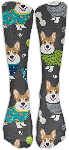 Corgis In Pajamas Compression Socks Soccer Socks Long Stockings For Running Jogging Cross Training Cycling Relief