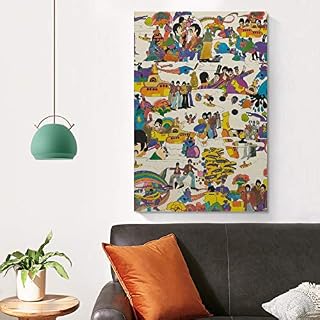XYDQ Poster vintage sur toile The Beatles – Le sous-marin jaune – Décoration murale moderne pour chambre à coucher – 40… - Les Beatles, Paul McCartney, John Lennon, RIngo Starr, George Harrison XYDQ Poster vintage sur toile The Beatles - Le sous-marin jaune - Décoration murale moderne pour chambre à coucher - 40… – Image 4