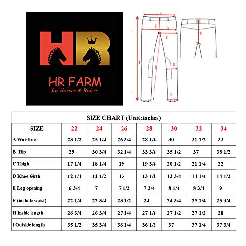 image for HR Farm Women's Full Seat Silicone Grip Breeches Horse Riding Jodhpurs