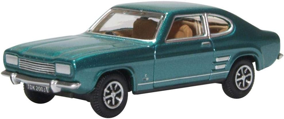 Oxford Diecast 1:76 Aquatic Jade Ford Capri Mk1 Collectable model 76CP003, 5 x 1.5 x 2 cm