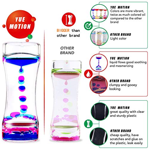 image for YUE MOTION Liquid Bubbler Visual Sensory Timer, 2 Minute - New Big XL 