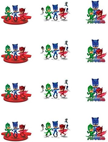PJ Masks Assorted Edible Cupcake Toppers - Set of 12