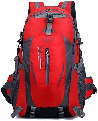 Mickeyattraction 3400 55L Hiking Backpack for Outdoor Hiking Travel Climbing Camping Waterproof Mountain Top Mountaineering Bag (Red)