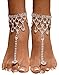 Bienvenu 2Pcs Barefoot Sandals Sparkling Crystal Clear Rhinestone Elegant Design